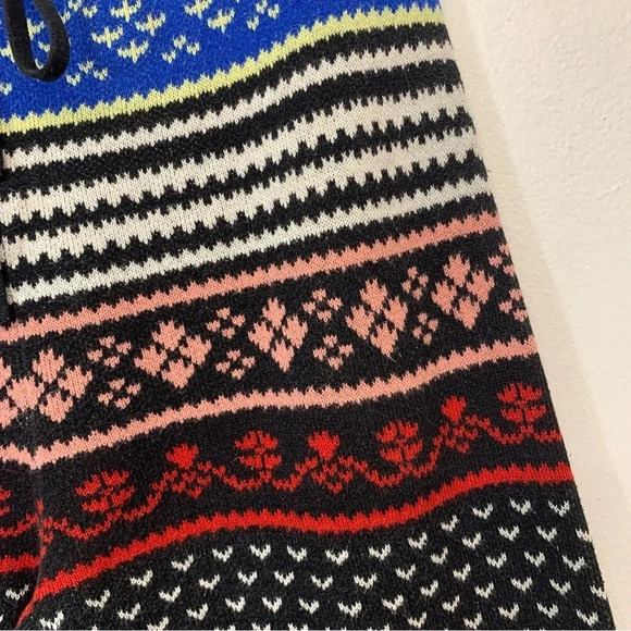 American Eagle Knit Joggers Woman Medum  Drawstring Fair Isle  Colorful  Stretch - Picture 4 of 13